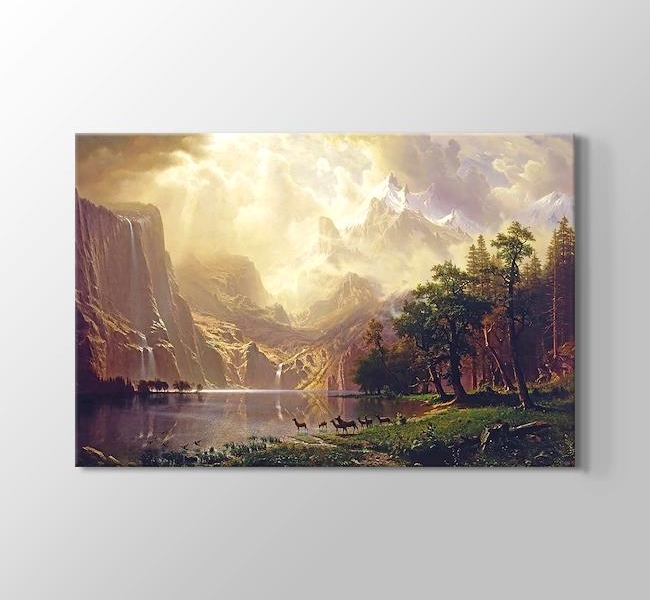  Albert Bierstadt Among the Sierra Nevada Mountains