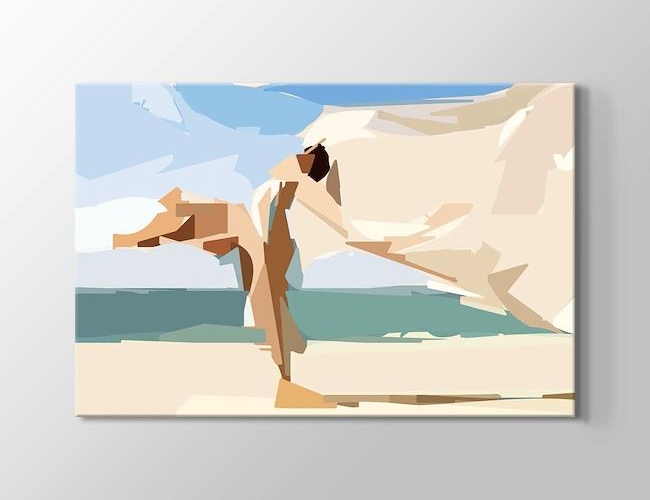 Woman on the Beach Kanvas tablosu
