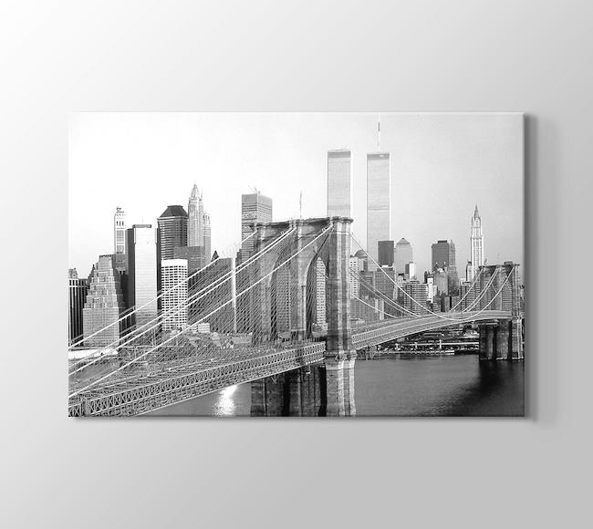  New York - Brooklyn Bridge - Siyah Beyaz