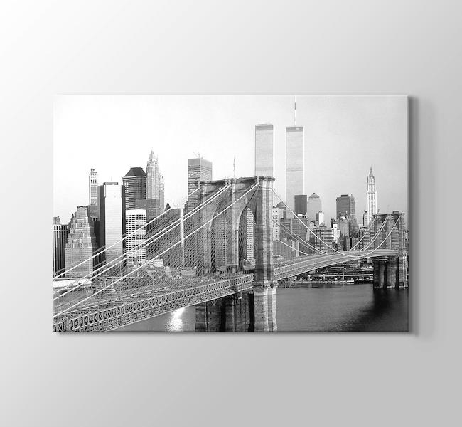  New York - Brooklyn Bridge - Siyah Beyaz