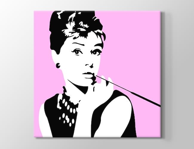 Audrey Hepburn - Pop Art V Kanvas tablosu
