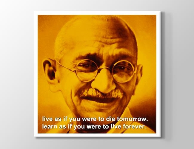 Gandhi - Live and Learn Kanvas tablosu