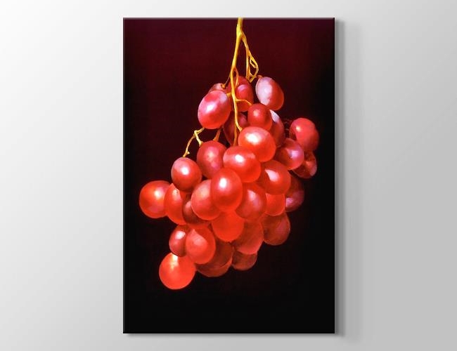 Red Grapes - Kırmızı Üzüm Kanvas tablosu