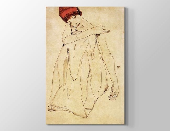 Die Tanzerin Egon Schiele Kanvas tablosu