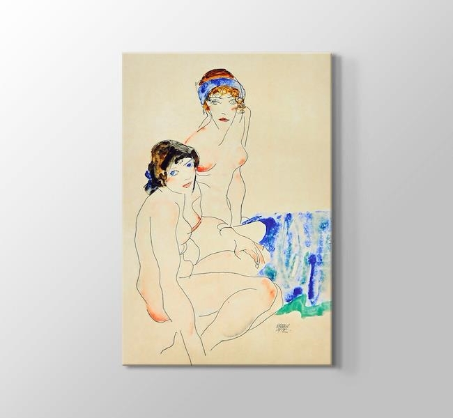  Egon Schiele Two Female Nudes by the Water