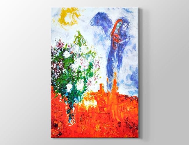 Die Liebenden Uber St Paul Marc Chagall Kanvas tablosu