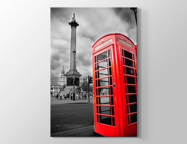 Londra - Trafalgar Meydanı Kanvas tablosu