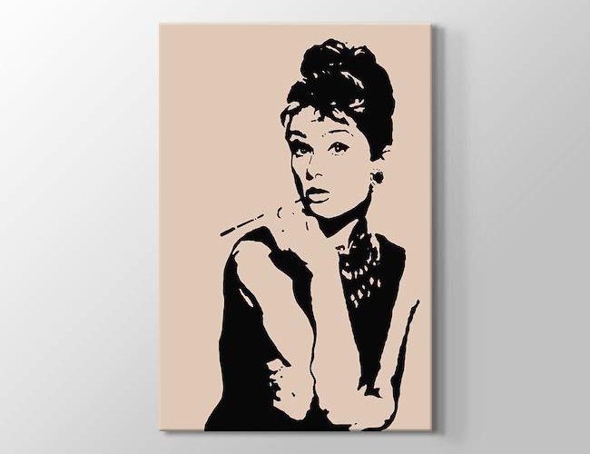 Audrey Hepburn Sepia Kanvas tablosu