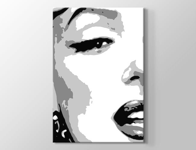 Marilyn Monroe - Siyah Beyaz Kesit Kanvas tablosu