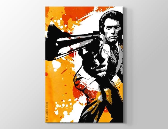 Clint Eastwood - Orange Black Kanvas tablosu