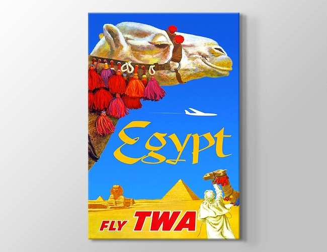 Mısır Vintage Posteri Kanvas tablosu