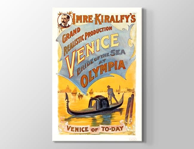 Venedik Vintage Posteri Kanvas tablosu