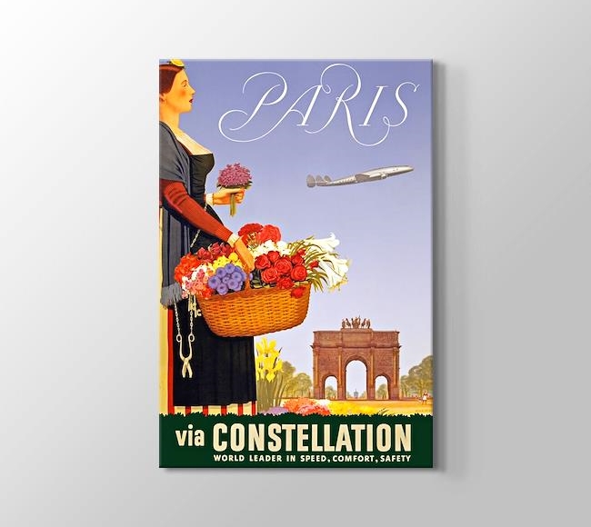  Paris Vintage Havayolu Posteri