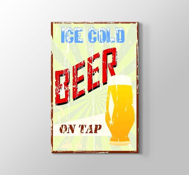  Vintage Bira Afişi - Ice Cold