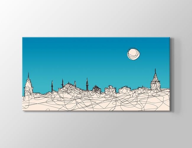 İstanbul Silüet Kanvas tablosu