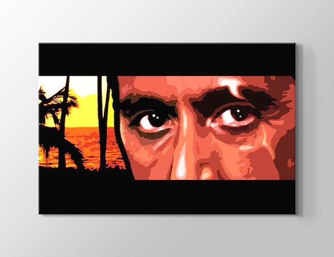 Scarface - Al Pacino - Kesit Kanvas tablosu
