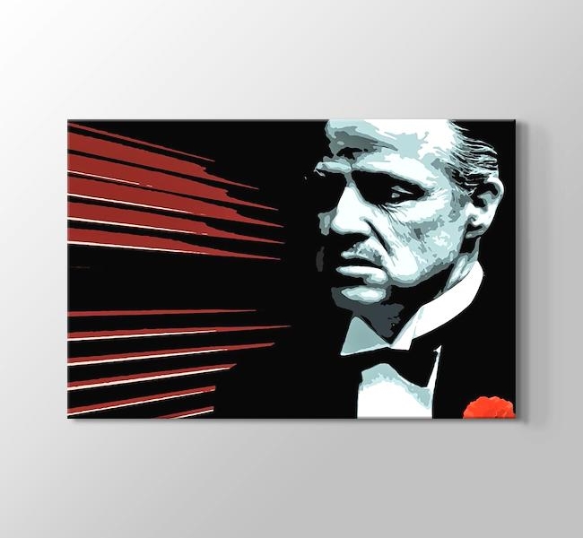  The Godfather - Marlon Brando - Red Black