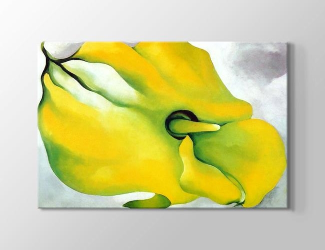 Figure Yellow Georgia O'Keeffe Kanvas tablosu