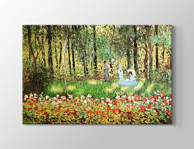 The Family of the Artist in the Argenteuil Garden Claude Monet Kanvas tablosu