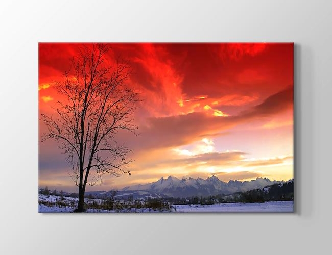 Red Sky Panorama Kanvas tablosu