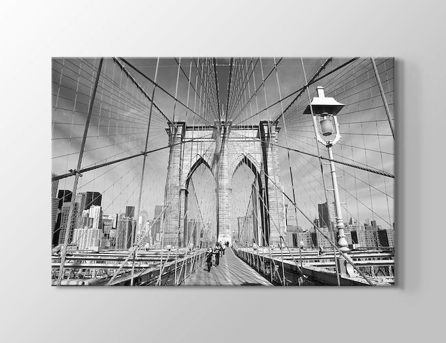 Brooklyn Bridge Siyah Beyaz Kanvas tablosu
