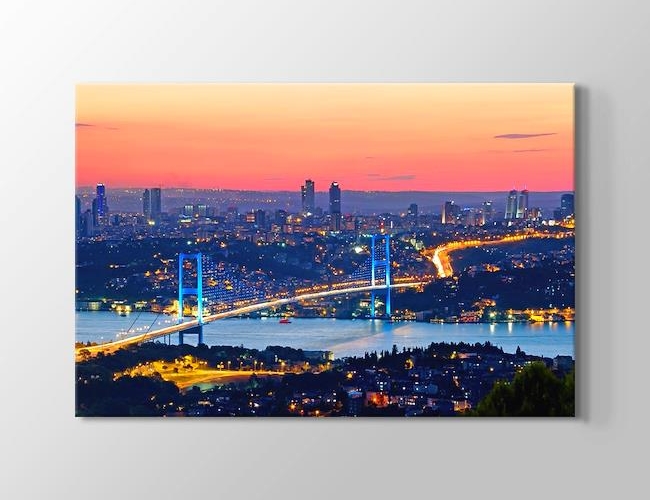 İstanbul - Gün Batımında Boğaziçi Kanvas tablosu