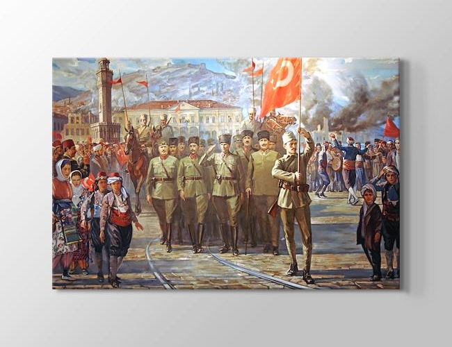 Türk Ordusunun İzmir'e Girişi Kanvas tablosu
