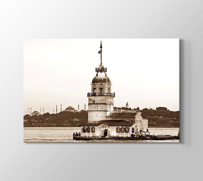  İstanbul - Kız Kulesi - Sepya