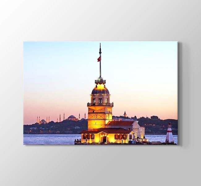  İstanbul - Kız Kulesi Renkli