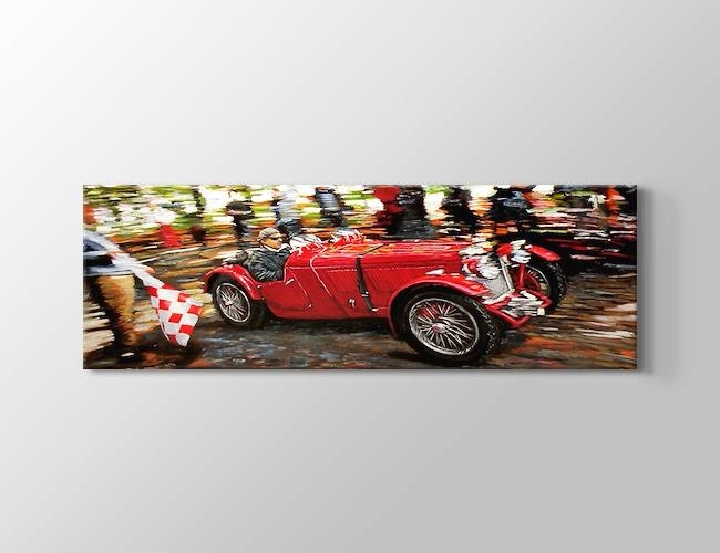 Red Race Car Kanvas tablosu
