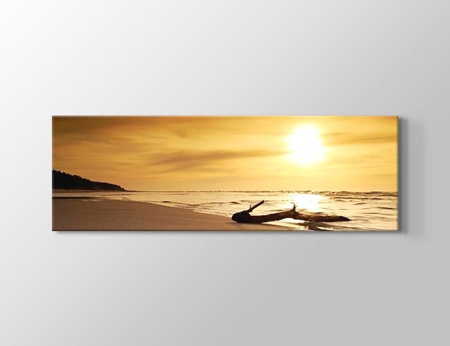Beach at Sunset Kanvas tablosu
