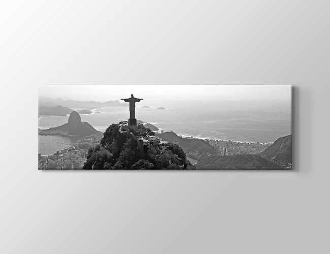 Rio de Janerio - Christo Redentor - Panorama Kanvas tablosu