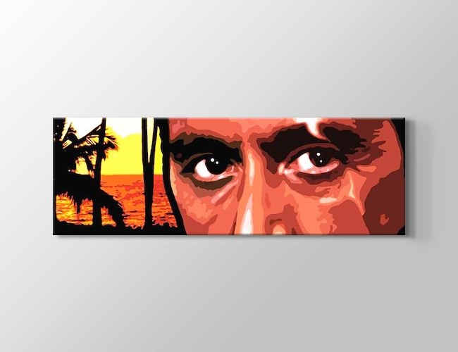Scarface - Al Pacino - Black Eyes Kanvas tablosu