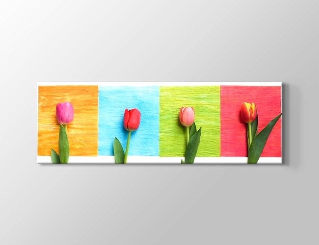 Four Tulips Kanvas tablosu