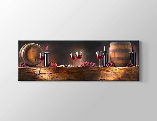 Fıçı ve Şarap Kanvas tablosu
