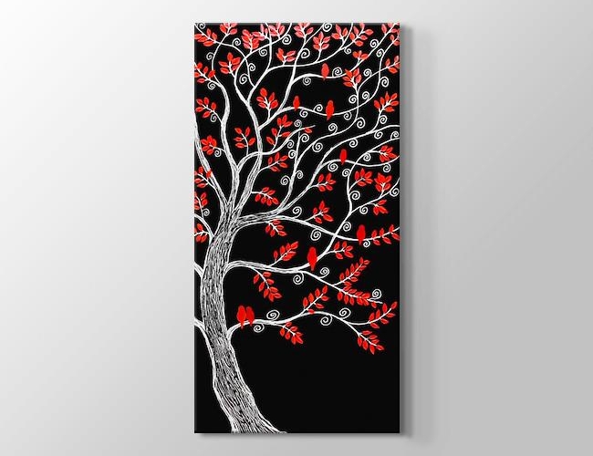 Red Leafed Tree II Kanvas tablosu