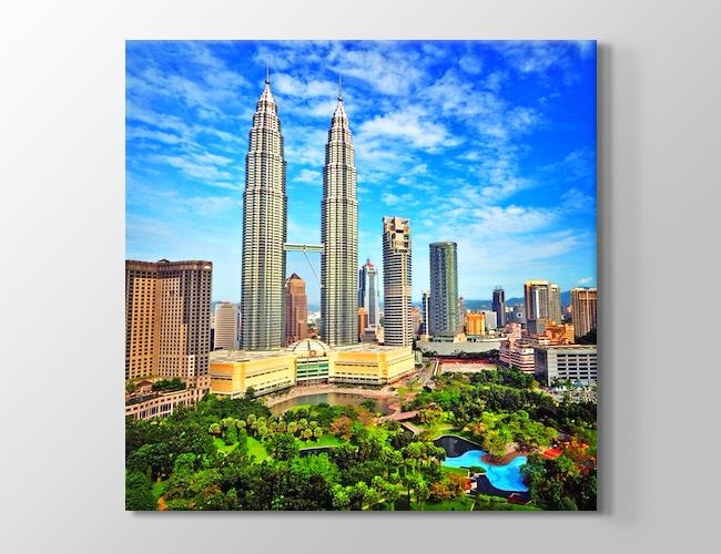 Malezia - Petronas Twin Towers Kanvas tablosu