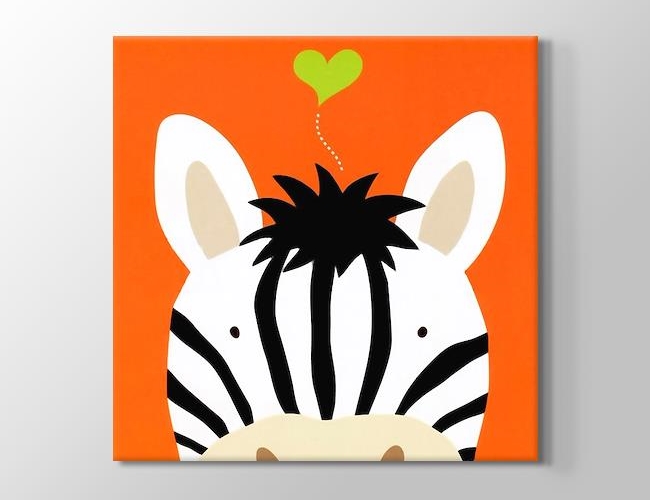 Sevimli Zebra  Kanvas tablosu