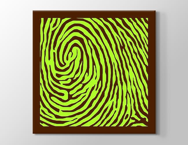 Fingerprint Parmak İzi - Yeşil Kanvas tablosu