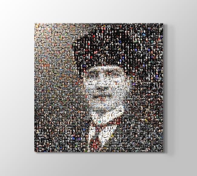  Atatürk Resimlerinden Oluşturulan Mozaik Atatürk Resmi
