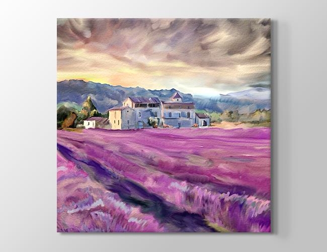 Provence - Lavanta Tarlası Kanvas tablosu