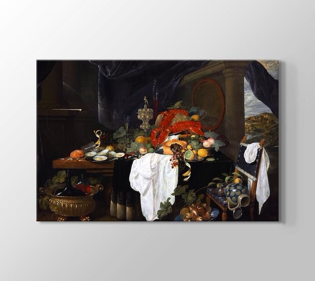 Andries Benedetti A Pronk Still Life with Fruit, Oyters, and Lobsters