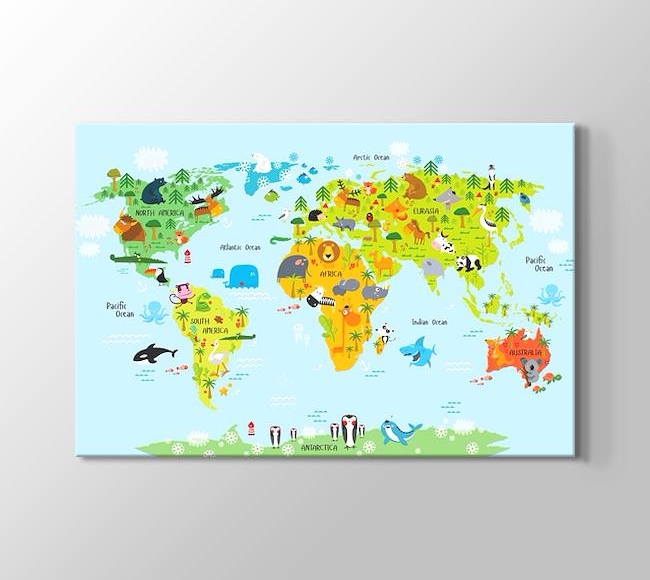  Hayvanlar Alemi Dünya Haritası