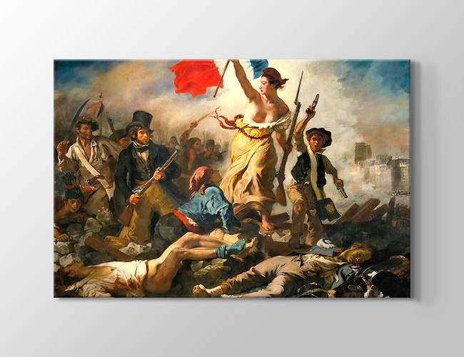 Liberty Leading the People Eugene Delacroix Kanvas tablosu