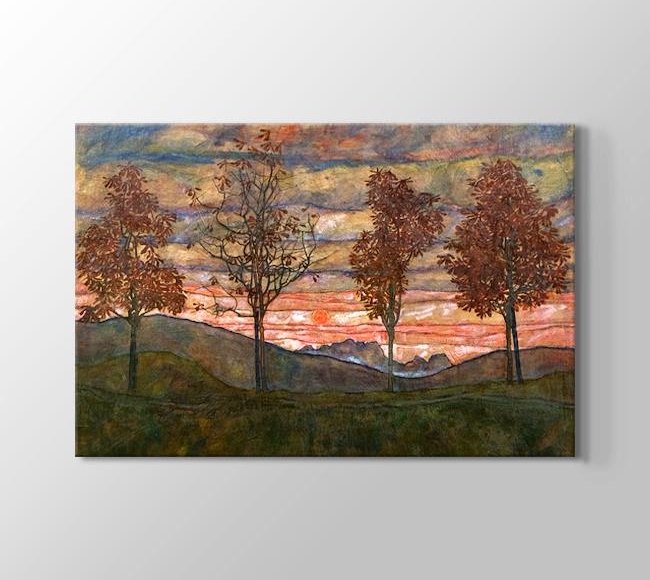  Egon Schiele Four Trees - I