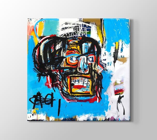  Jean-Michel Basquiat Skull with Blue