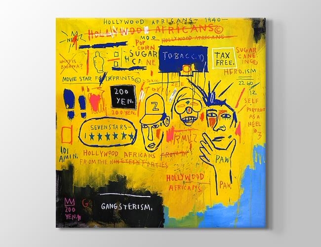 Hollywood Africans Jean-Michel Basquiat Kanvas tablosu