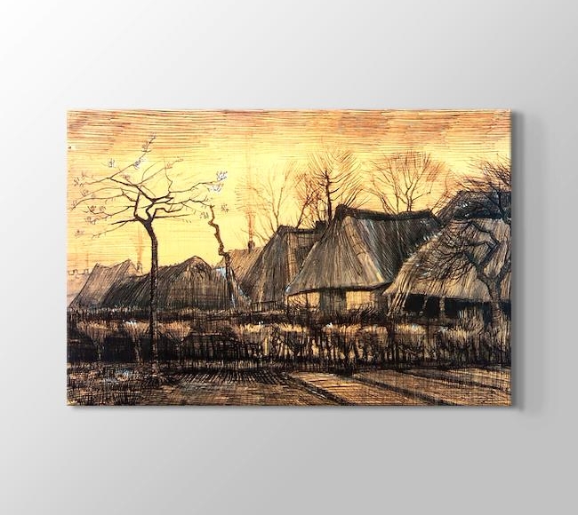  Vincent van Gogh Houses with Thatched Roofs