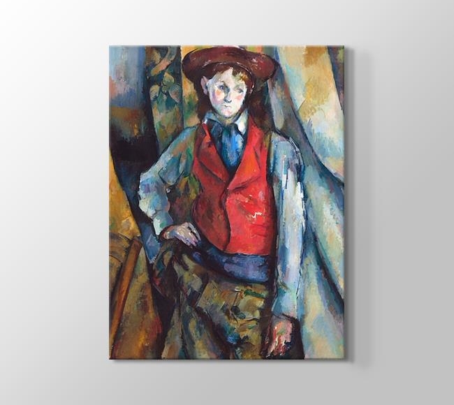  Paul Cezanne The Boy in the Red Vest - Kırmızı Yelekli Çocuk