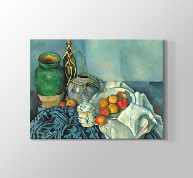  Paul Cezanne Still Life with Apples - Natürmort Çalışma Elmalar